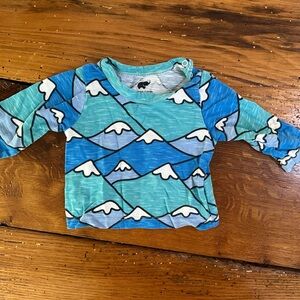 Blue Mountain Pattern Kids Shirt